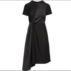 Banana Republic Mixed Media Asymmetric Midi Dress